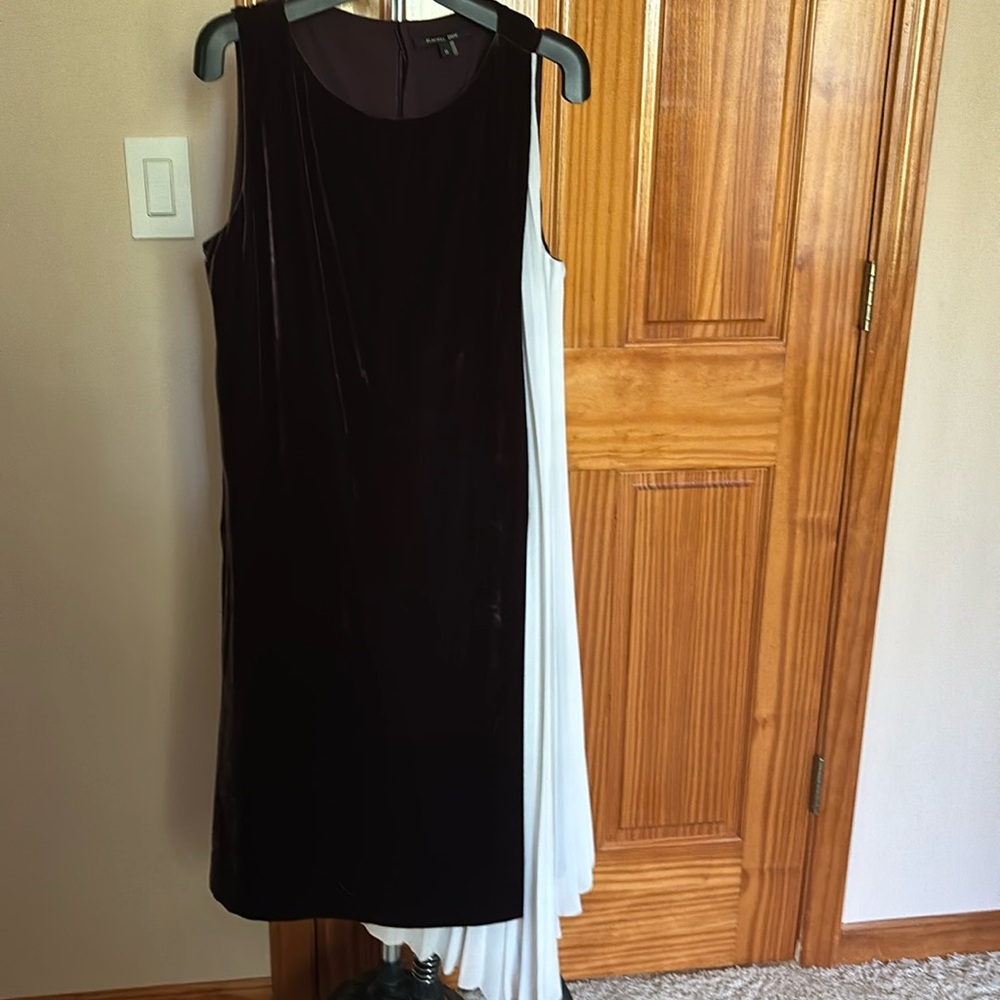 Rachel Roy asymmetrical side pleated dress, size 8